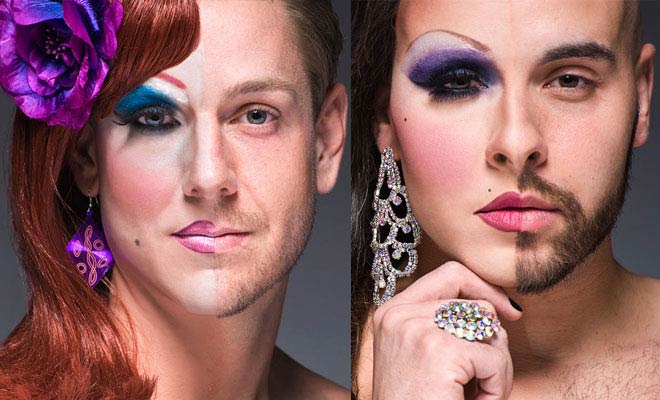 Men dressed like a women