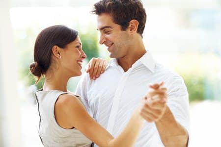 A couple dancing to celebrate true love