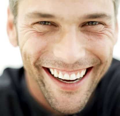 Happy man smiling and laughing