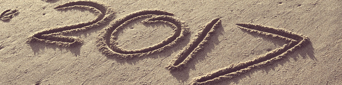 Happy 2017 Written in the Sand