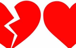 broken heart and good heart.