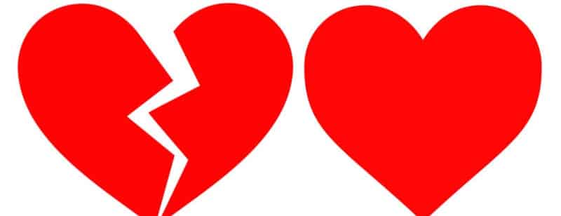broken heart and good heart.