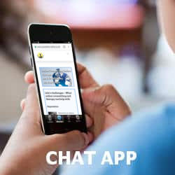 Online counselling via smart phone's chat app.