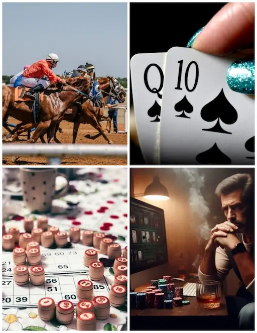 Many kinds of gambling problems.