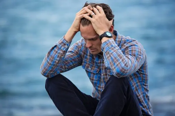A stressful man.