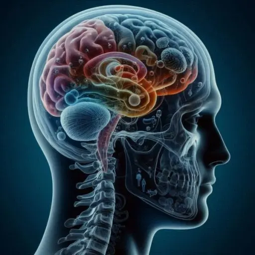 Image of functioning human's brain.